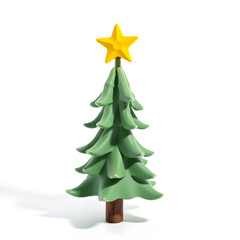 Obraz premium A star tree topper on a white background