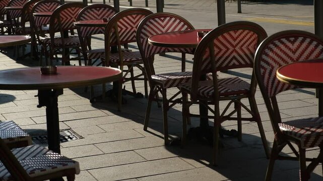 Typical outdoor cafe in Paris
