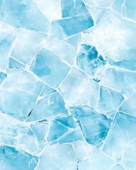 Obraz premium Captivating Beauty of Bluish Ice Crystals Showcasing Intricate Textures and Stunning Cracks