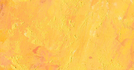 Yellow oil paint of brush strokes textures as abstract background and textured wallpaper,painting pattern, art print, etc