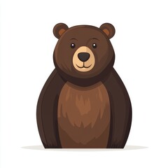 Fototapeta premium Adorable Brown Bear Illustration