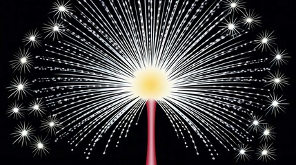 Obraz premium Bright Starburst Illustration in Space with Colorful Glow and Sparkle