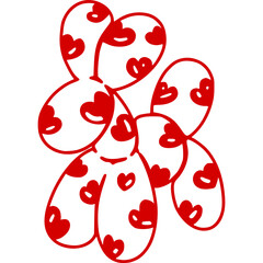 Balloon dog coquette clipart, cute, y2k, coquette aesthetic, bows clipart, crafts Bows Coquette, Coquette, pink ribbon, retro balloon dog Fashion clipart Decoration valentines gift