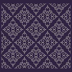 Damask seamless pattern. floral decoration ornament, Vintage style
