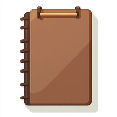 Simple Brown Notebook Illustration