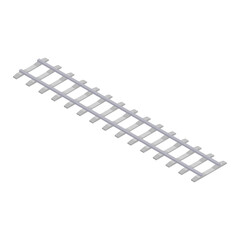 Rails set Isolated. Vector railways on white background
