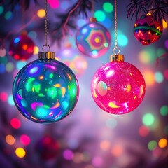 Fototapeta premium christmas background with balls