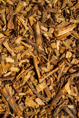 Compost from branches and pruning waste. Mulch. Natural fertiliser. 