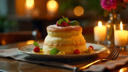 Gourmet Souffle in Candlelight