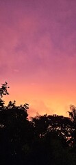 sunset over the river