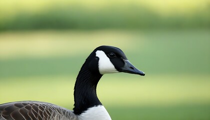 Fototapeta premium Elegant Side View of Canada Goose in Tranquil Nature