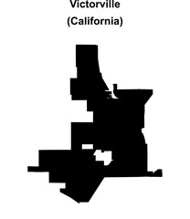 Obraz premium Victorville (California) blank outline map