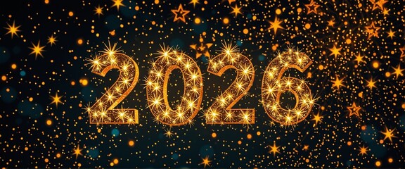An artistic and detailed depiction of New Year 2026
