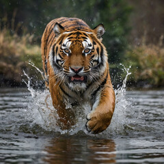 Fototapeta premium tiger in water