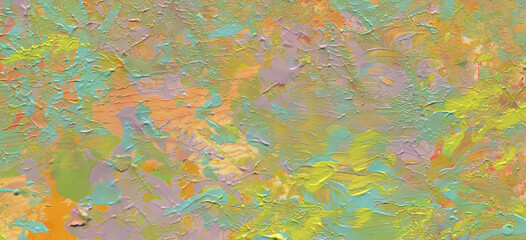 Painting brush strokes texture as colorful abstract background of oil paint textures for textured wallpaper, pattern, art print, etc