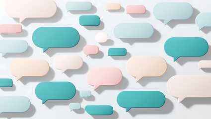 Colorful Speech Bubbles Representing Communication And Dialogue