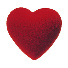 Red heart shape isolated on transparent background