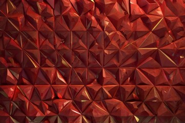 Naklejka premium Dynamic And Luxurious Red Low Poly Abstract Background With Geometric Triangles