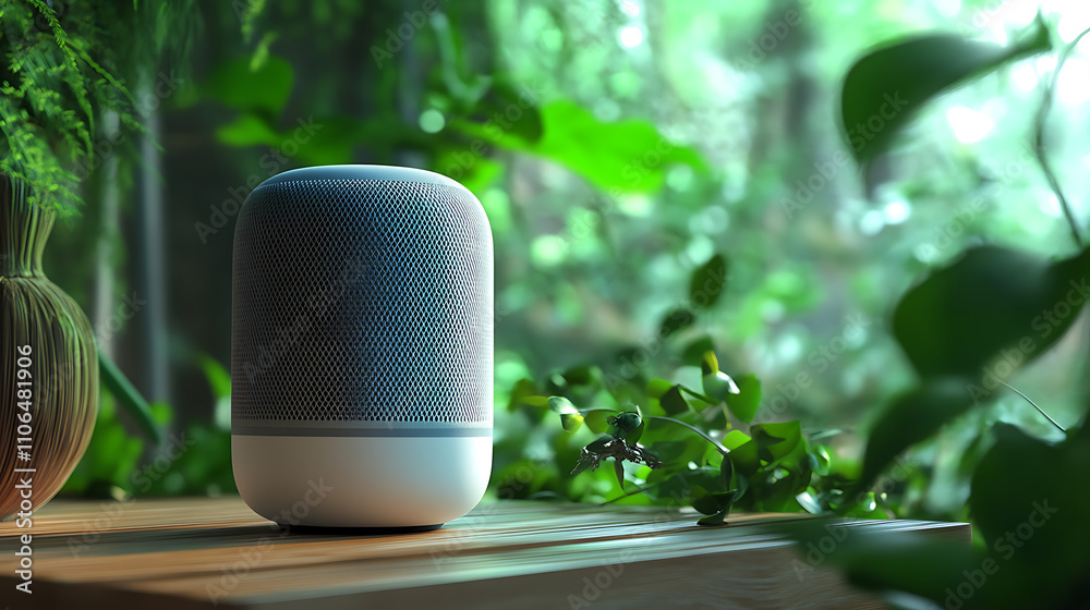 Poster A voice-controlled smart speaker, capable of performing various tasks and providing information based on spoken commands