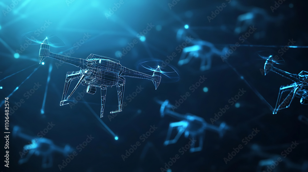 Poster abstract futuristic circuit board, high-tech digital technology background