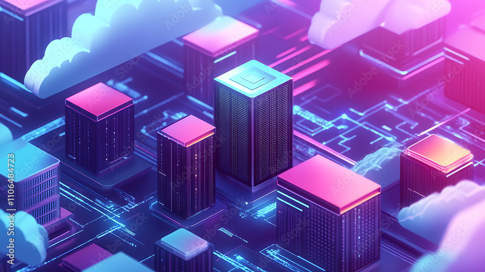 Poster Cloud computing adhoc deployment concept using virtual data center