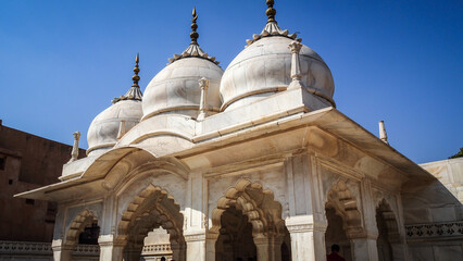 The architecture of the Agra Fort in India