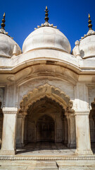 The architecture of the Agra Fort in India