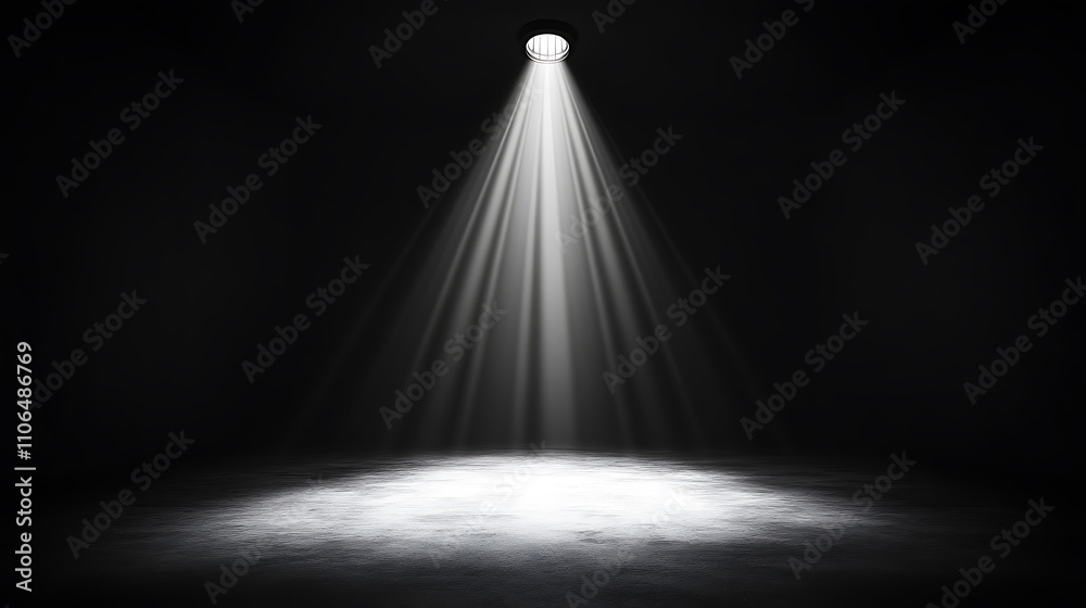 Aufkleber dark background with a light beam in the middle