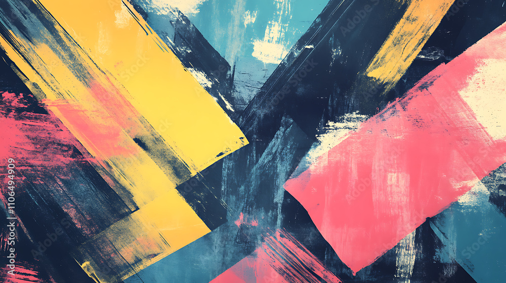 Poster artistic sketch backdrop material, abstract geometric pattern, chaos and random, modern art drawing 