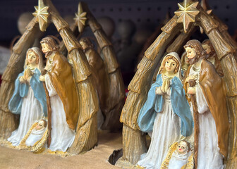 Fototapeta premium Nativity Scenes For Sale At Christmas