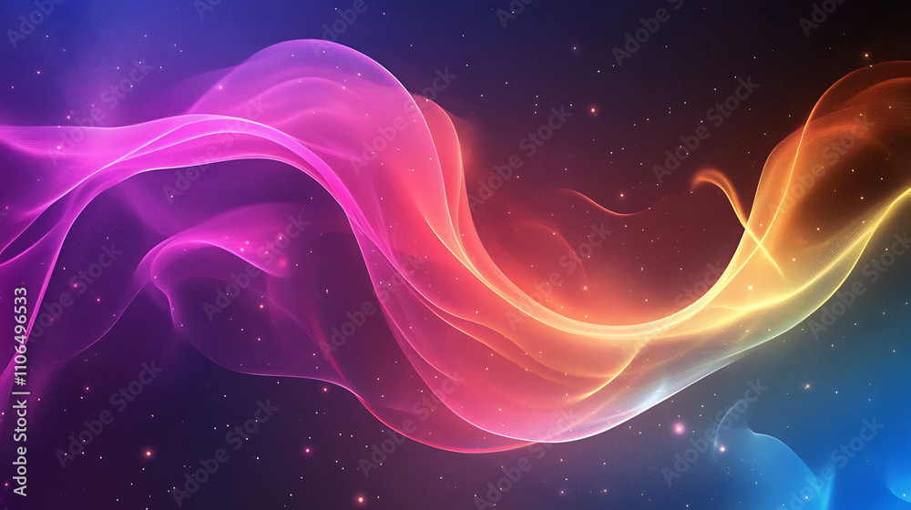 Aufkleber a colorful background with flowing lines