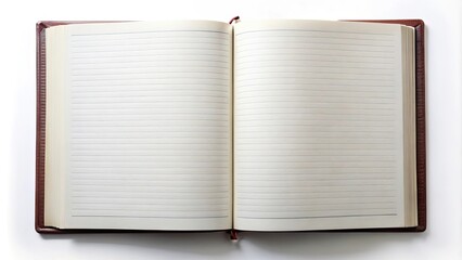 Blank open diary with a clean page, diary, empty, notebook, blank, open, clean, paper, journal, lined, writing, document