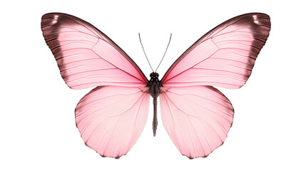 Pink Butterfly Watercolor Illustration Isolated on Transparent Background Cutout