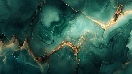 Green onyx stone texture with brown veins, abstract natural background for design