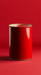 Tin can food container isolated on background. canned food. Ultra realistic. Photorealistic hypermaximalist advertising photography hyper realistic fine detail