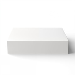 Fototapeta premium white blank box packaging mockup isolated on a white background, ideal for branding and product presentation