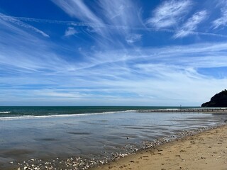 beach in the summer morning