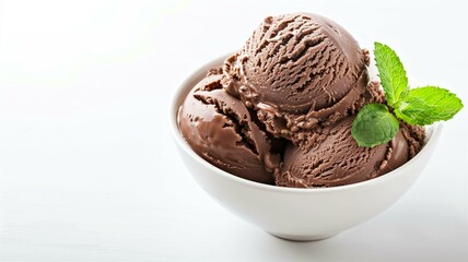 Highly Detailed and Realistic Photo of a Bowl of Chocolate Chip Ice Cream
