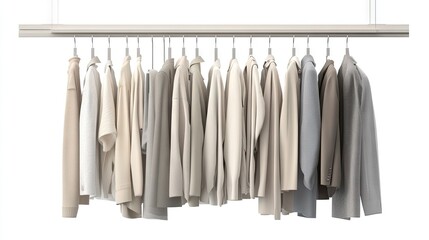 Minimalist Clothing Hanger with Neutral Tones