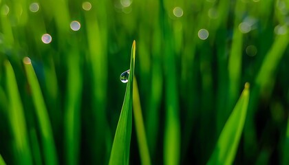 Fototapeta premium A close-up display of natural beauty with water droplets on leaves.