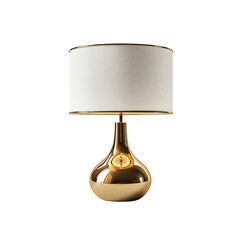 Elegant Gold Table Lamp with White Shade - Modern Home Decor Lighting