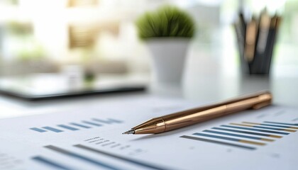 Visual representation of financial goals risk management with graphs and data, minimalist office space, cool tones, analytical focus