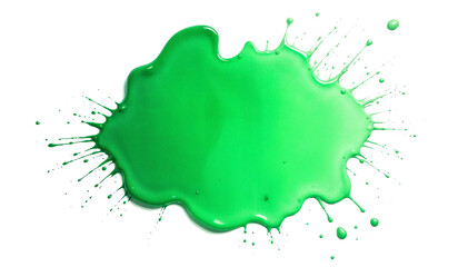 Fototapeta premium green ink splash on white isolated