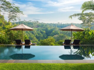 Tranquil Poolside Getaway in a Lush Tropical Paradise