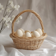 Tamarack Easter Basket on White Stone: Superior Material, Perfect Touch