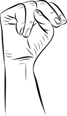 Hand Sign language alphabet gestures, Deaf-mutes hand language, Hand sign LETTER N