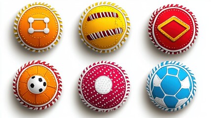 Colorful and Creative Balls Representing Different Sports for Playful and Engaging Recreational Themes in Design or Marketing Materials