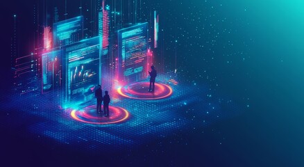 Automated Security Orchestration Cyber Threat Response Digital Illustration