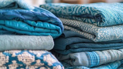 Laundry Day: Washing, drying, folding, and sorting clothes, appreciating the fresh scent and comfort of clean, freshly folded garments ready to be worn.
