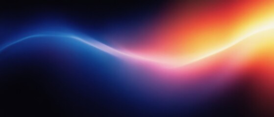 Vibrant Abstract Digital Artwork with Flowing Gradients of Blue Orange Purple on Dark Background
